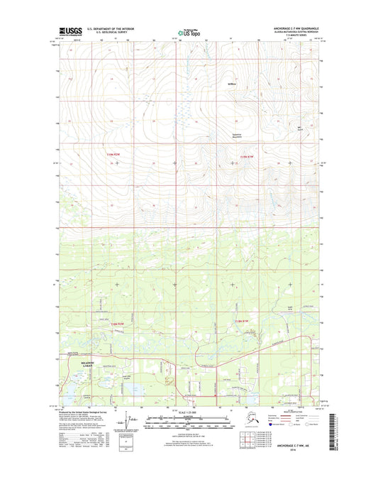 Anchorage C-7 NW Alaska US Topo Map Image
