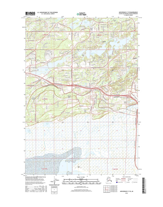 Anchorage C-7 SE Alaska US Topo Map Image