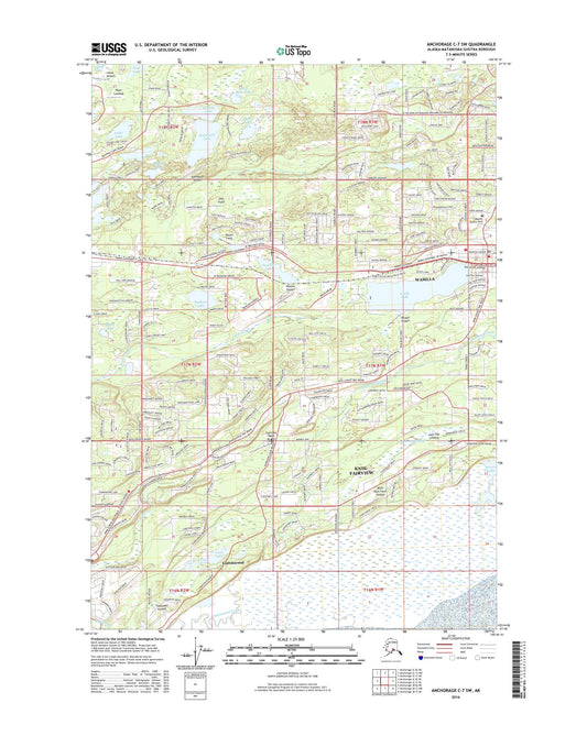 Anchorage C-7 SW Alaska US Topo Map Image