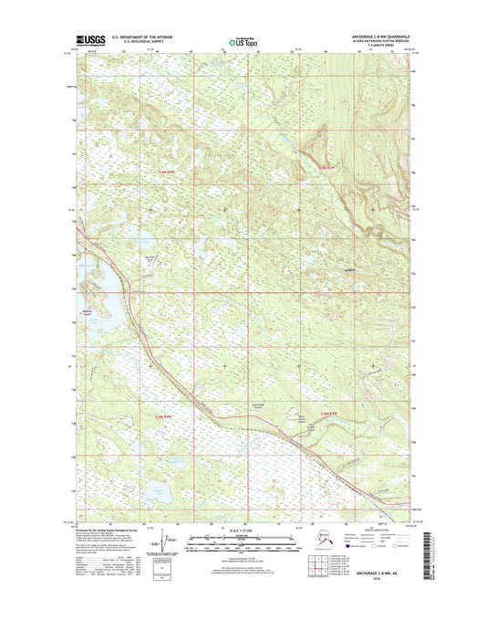 Anchorage C-8 NW Alaska US Topo Map Image