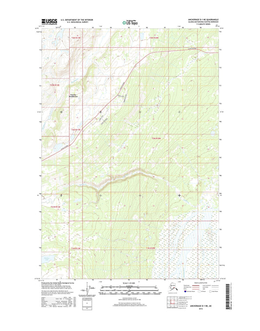 Anchorage D-1 NE Alaska US Topo Map Image