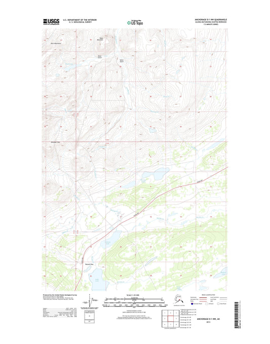 Anchorage D-1 NW Alaska US Topo Map Image