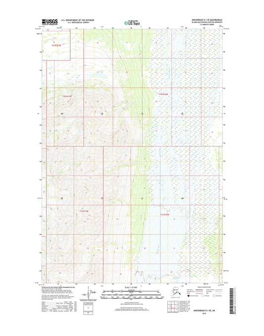 Anchorage D-1 SE Alaska US Topo Map Image