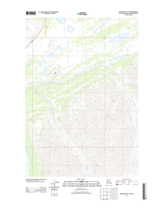 Anchorage D-1 SW Alaska US Topo Map Image