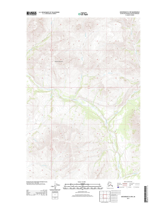 Anchorage D-2 NW Alaska US Topo Map Image