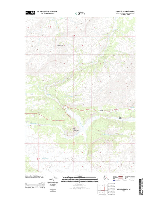 Anchorage D-2 SW Alaska US Topo Map Image