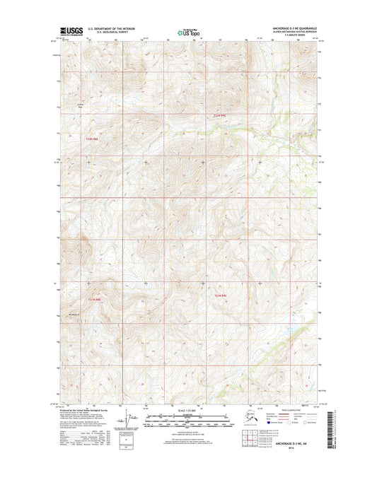 Anchorage D-3 NE Alaska US Topo Map Image