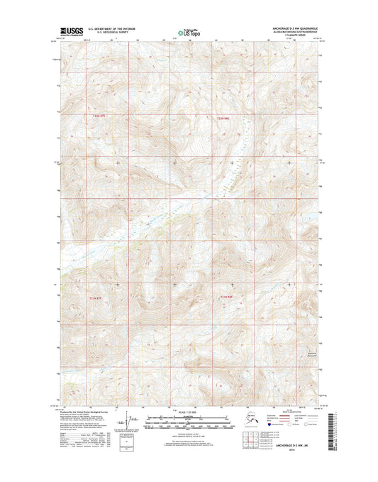Anchorage D-3 NW Alaska US Topo Map Image