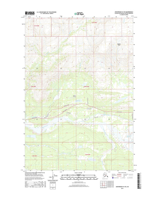 Anchorage D-3 SE Alaska US Topo Map Image