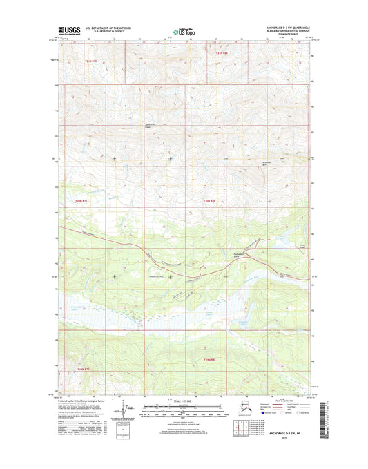 Anchorage D-3 SW Alaska US Topo Map Image