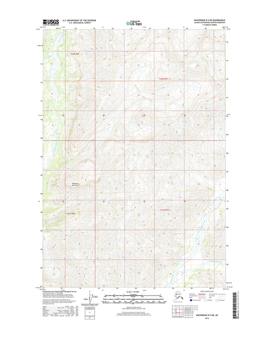 Anchorage D-4 NE Alaska US Topo Map Image