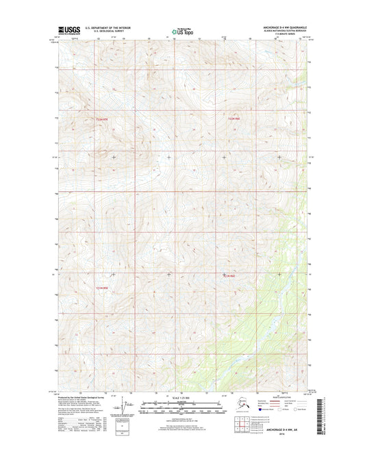 Anchorage D-4 NW Alaska US Topo Map Image