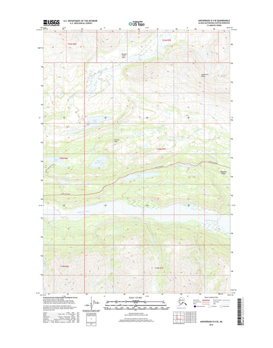 Anchorage D-4 SE Alaska US Topo Map Image