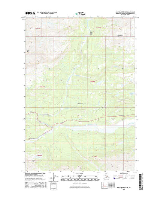 Anchorage D-4 SW Alaska US Topo Map Image