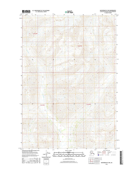 Anchorage D-5 NE Alaska US Topo Map Image