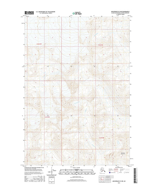 Anchorage D-5 NW Alaska US Topo Map Image