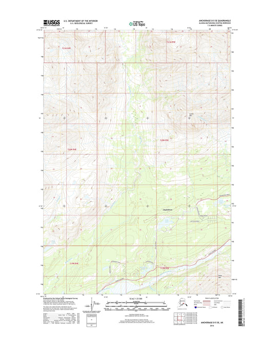 Anchorage D-5 SE Alaska US Topo Map Image