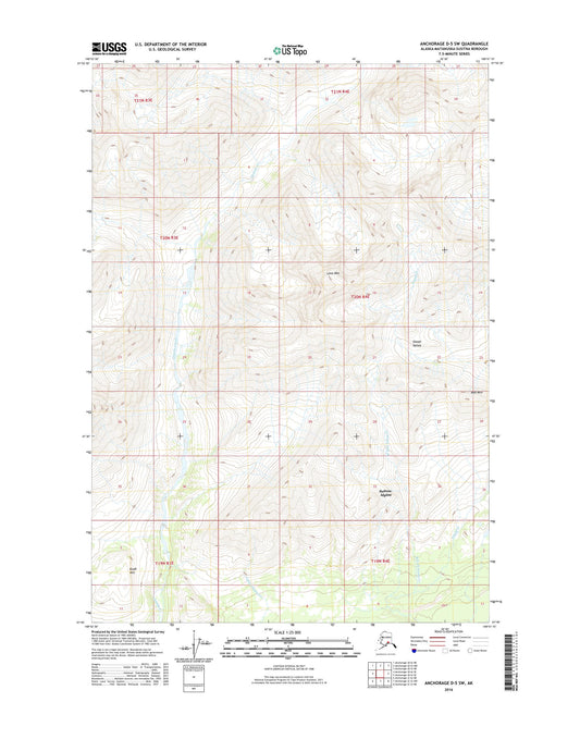Anchorage D-5 SW Alaska US Topo Map Image