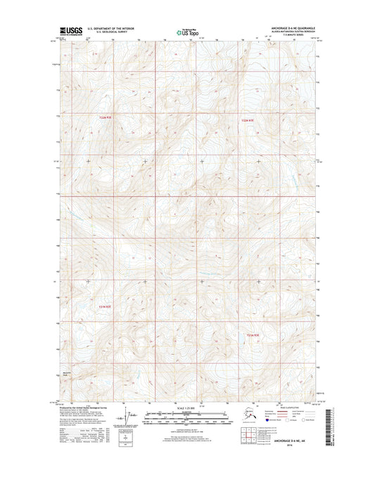 Anchorage D-6 NE Alaska US Topo Map Image