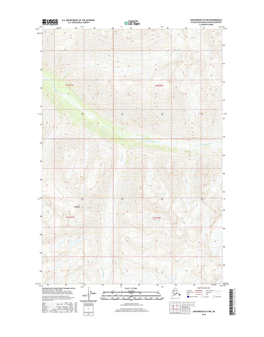 Anchorage D-6 NW Alaska US Topo Map Image