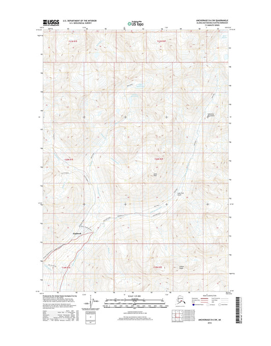 Anchorage D-6 SW Alaska US Topo Map Image