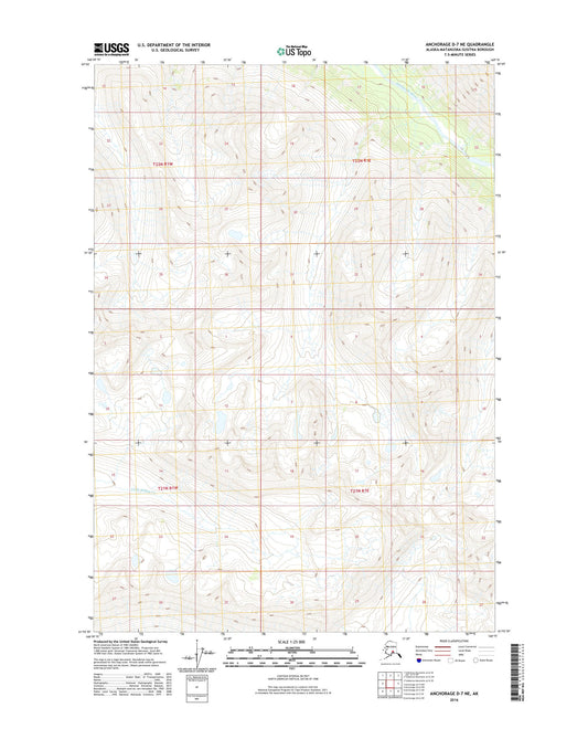 Anchorage D-7 NE Alaska US Topo Map Image