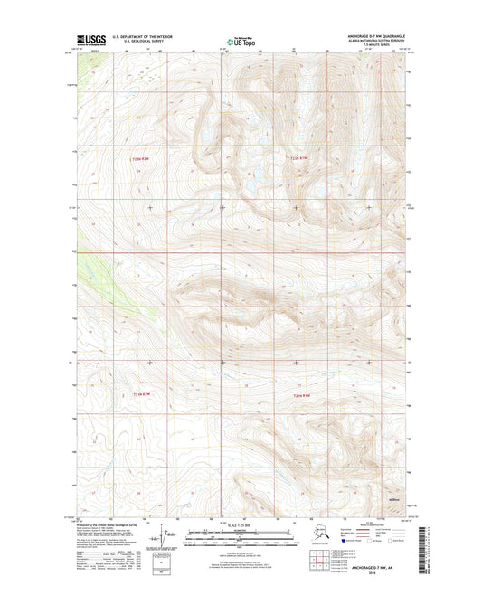 Anchorage D-7 NW Alaska US Topo Map Image