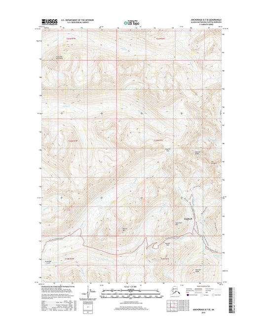 Anchorage D-7 SE Alaska US Topo Map Image