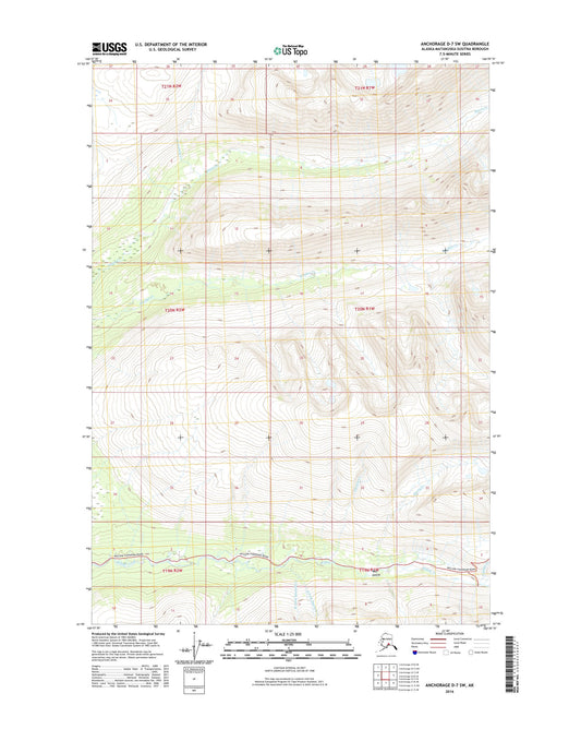 Anchorage D-7 SW Alaska US Topo Map Image