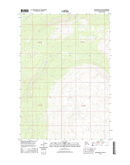 Anchorage D-8 NE Alaska US Topo Map Image