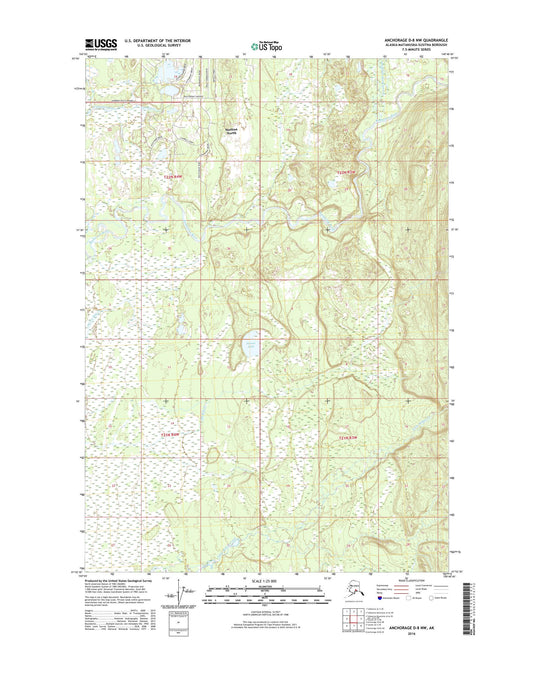 Anchorage D-8 NW Alaska US Topo Map Image