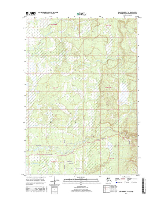 Anchorage D-8 SW Alaska US Topo Map Image