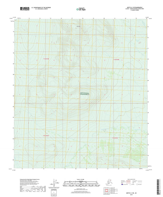 Arctic A-1 NE Alaska US Topo Map Image