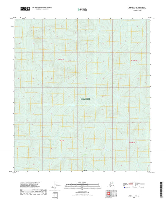 Arctic A-1 NW Alaska US Topo Map Image