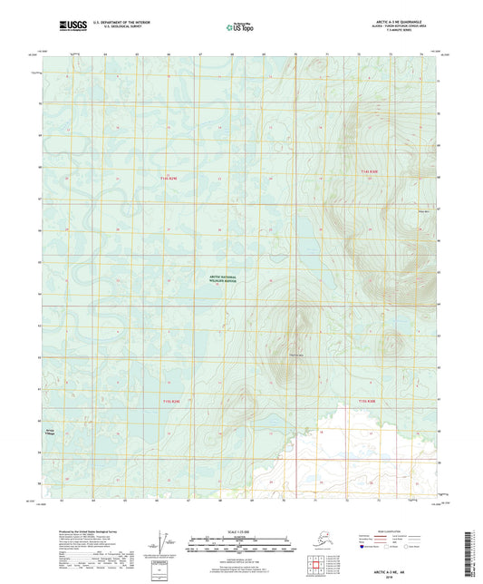 Arctic A-3 NE Alaska US Topo Map Image