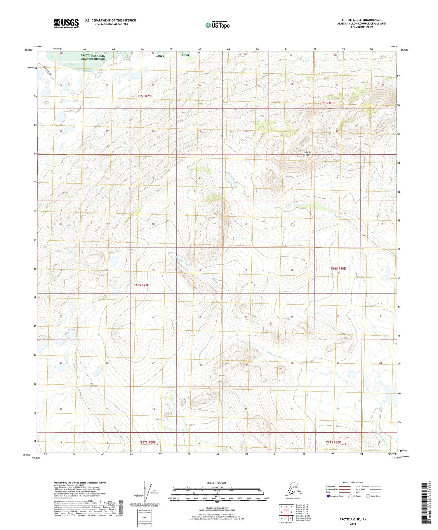 Arctic A-3 SE Alaska US Topo Map Image