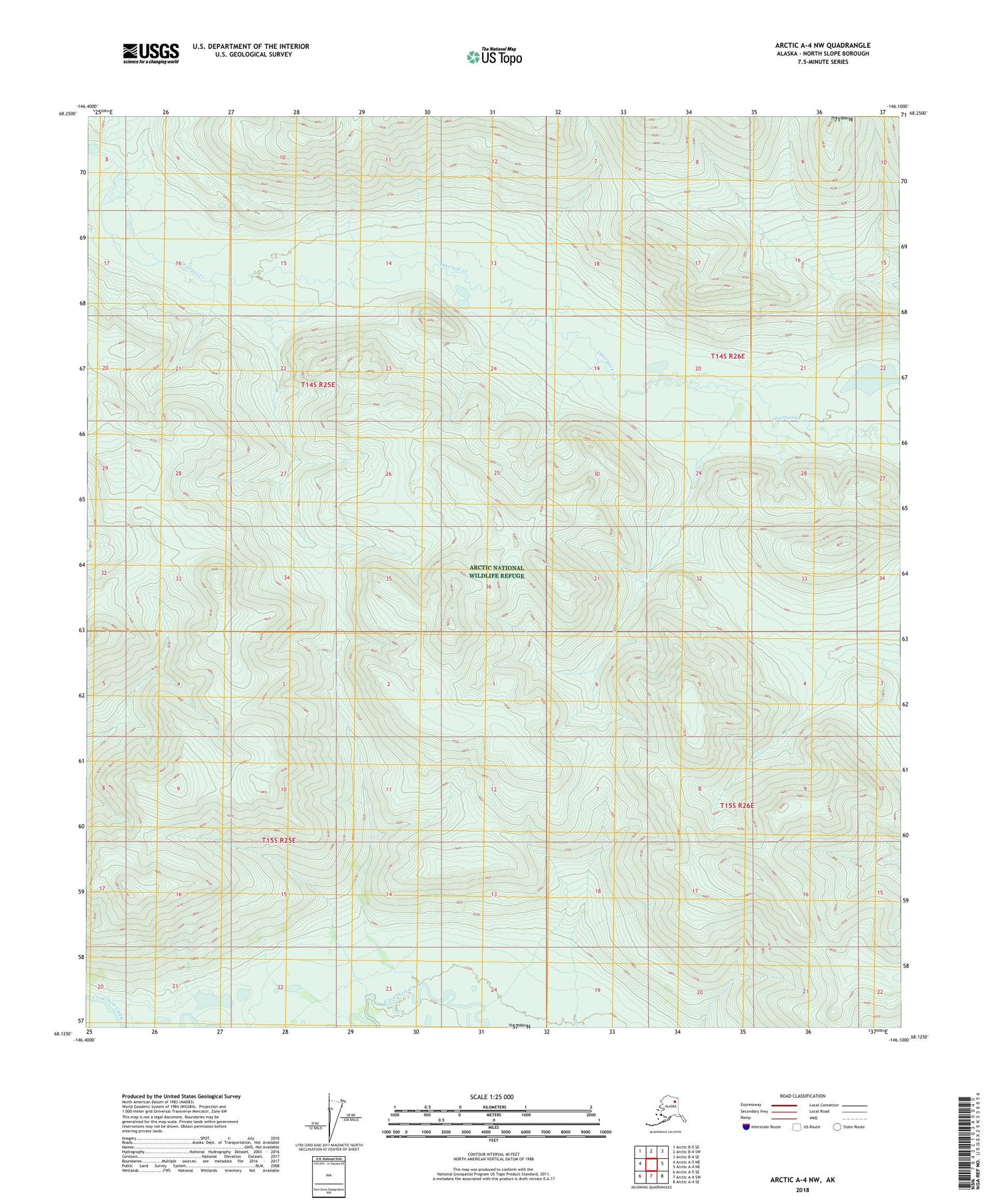 Arctic A-4 NW Alaska US Topo Map Image