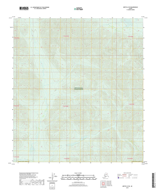 Arctic A-5 SE Alaska US Topo Map Image