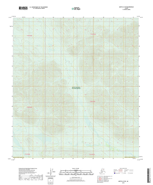 Arctic A-5 SW Alaska US Topo Map Image