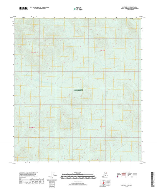 Arctic B-1 NW Alaska US Topo Map Image