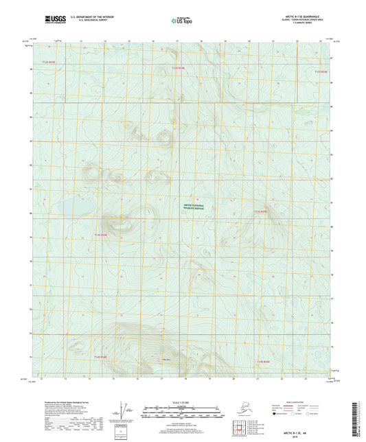 Arctic B-1 SE Alaska US Topo Map Image