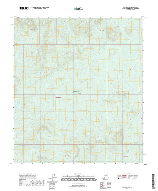Arctic B-1 SW Alaska US Topo Map Image