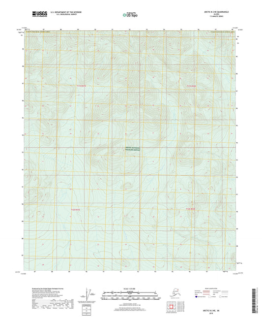Arctic B-2 NE Alaska US Topo Map Image