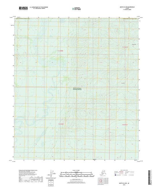 Arctic B-2 NW Alaska US Topo Map Image
