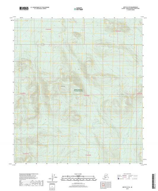 Arctic B-2 SE Alaska US Topo Map Image