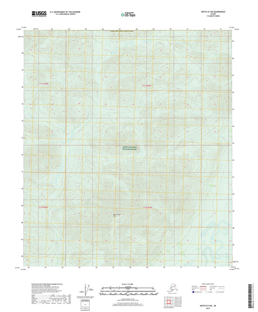Arctic B-3 NE Alaska US Topo Map Image
