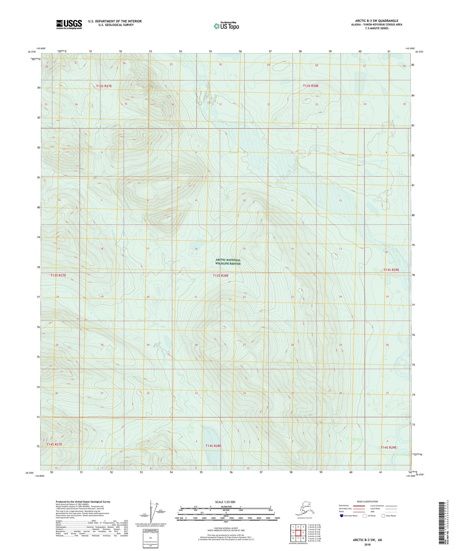 Arctic B-3 SW Alaska US Topo Map Image