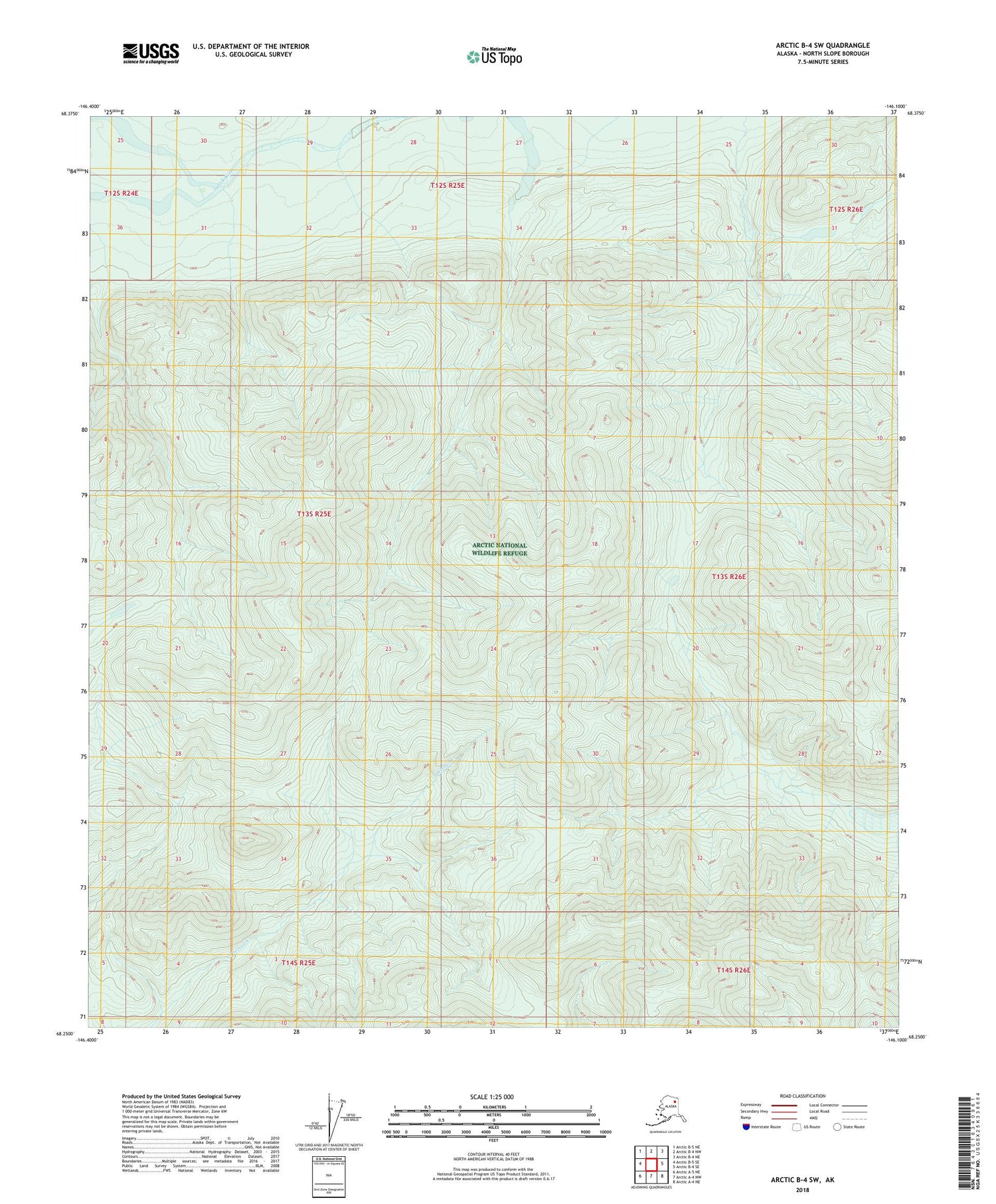 Arctic B-4 SW Alaska US Topo Map Image