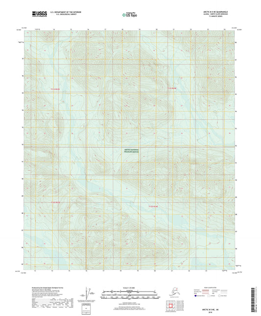 Arctic B-5 NE Alaska US Topo Map Image