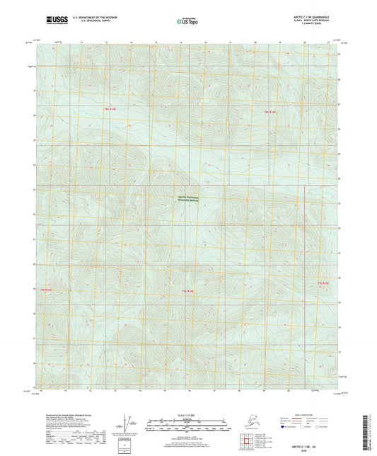 Arctic C-1 NE Alaska US Topo Map Image